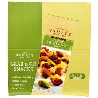 Sahale Snacks Trail Mix, Classic Fruit + Nut Blend, 9 Packs, 1.5 oz (42,5 g) Each