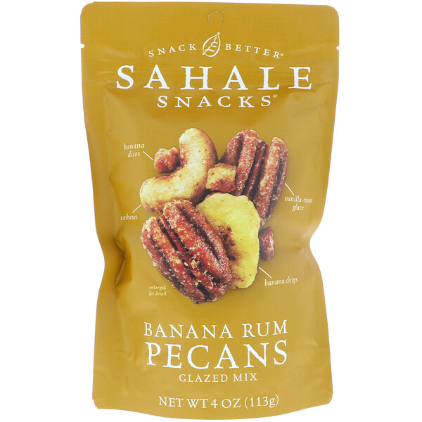 Sahale Snacks‏, Glazed Mix, Banana Rum Pecans, 4 oz (113 g)