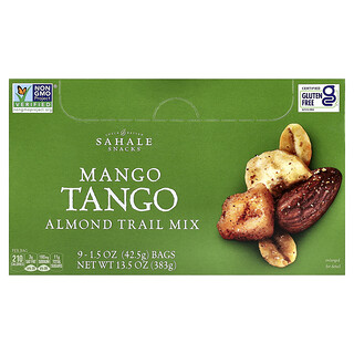 Sahale Snacks, Badem Karışımı, Mango Tango, 9 Paket, Her Biri 1,5 oz (42,5 g)