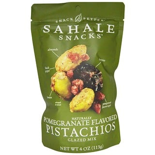 Sahale Snacks, より良いスナック（Snack Better）, 天然ザクロ風味のピスタチオ（Naturally Pomegranate Flavored Pistachios）, シロップ浸けミックス, 4オンス（113 g）
