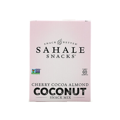 Sahale Snacks Смесь снеков, вишня, какао, миндаль и кокос, 7 пакетиков по 42,5 г (1,5 унции)