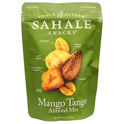 Sahale Snacks Snack Better, смесь миндального с манго танго, 8 унций (226 г)