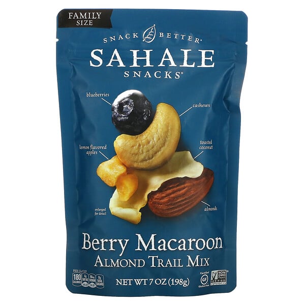 Sahale Snacks‏, سناك-بتر،  خليط معكرون التوت واللوز، 7.0 أوقية (198 غرام)