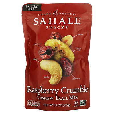 Купить Sahale Snacks малиновый крамбл, смесь сухофруктов, орехов и кешью, 227 г (8 унций)