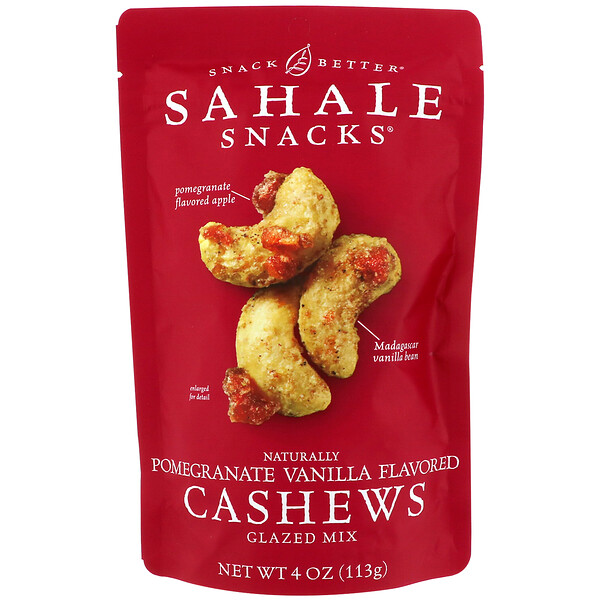 Sahale Snacks, 腰果，含石榴+香草，4.0盎司（113克）