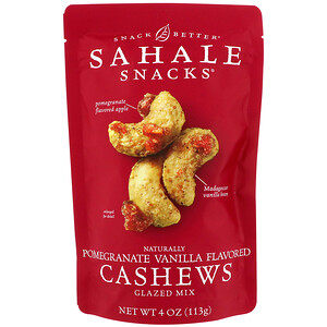 Отзывы о Сехале Снакс, Glazed Mix, Naturally Pomegranate Vanilla Flavored Cashews, 4 oz (113 g)