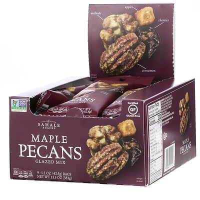 

Sahale Snacks Glazed Mix Maple Pecans 9 Packs 1.5 oz (42.5 g) Each