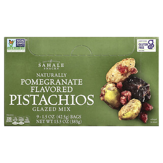 Sahale Snacks, Glazed Mix, Pomegranate Pistachios, 9 Packs, 1.5 oz (42.5 g) Each