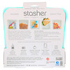 Stasher, Reusable Silicone Food Bag, Sandwich Size Medium, Aqua, 15 fl oz (450 ml)