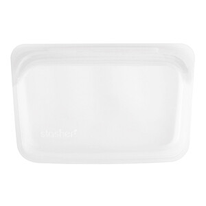 Отзывы о Stasher, Reusable Silicone Food Bag, Snack Size Small, Clear, 9.9 fl oz (293.5 ml)