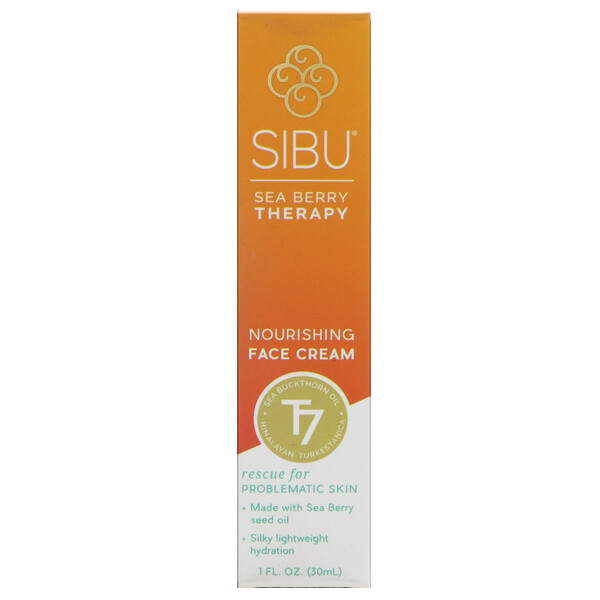 Sibu Beauty, Облепиха, питательный крем для лица, 1 ж. унц.(30 мл)