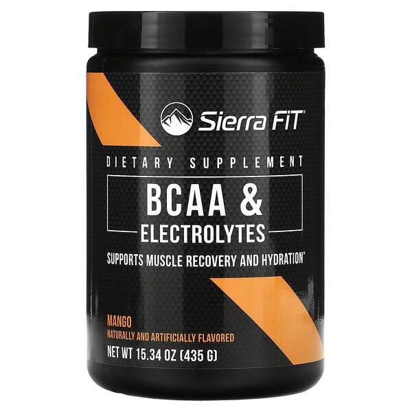 Sierra Fit, BCAA & Electrolytes, 7G BCAAs, Mango, 15.34 oz (435 g)