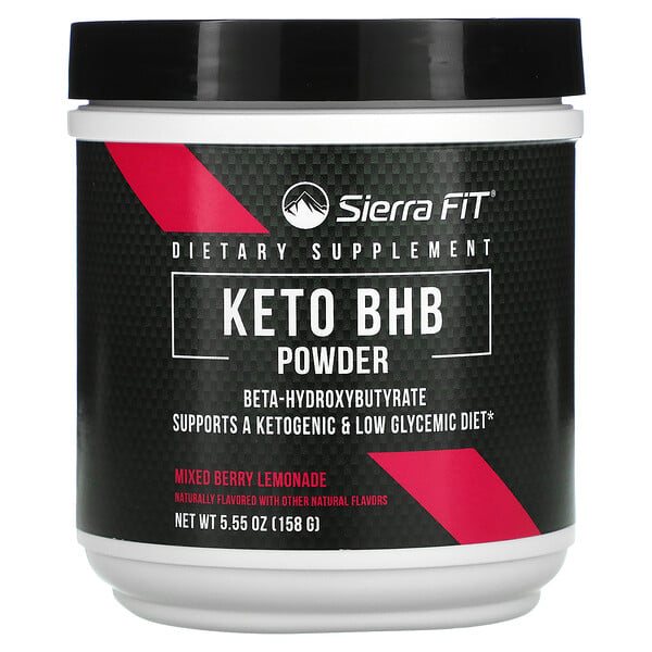 Keto BHB в порошке, бета-гидроксибутират, вкус ягодного лимонада, 158 г (5,55 унции)