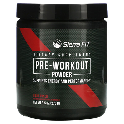 

Sierra Fit Pre-Workout Powder Fruit Punch 9.5 oz (270 g)