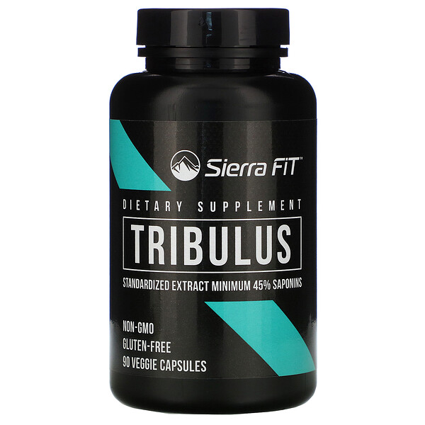 Sierra Fit, Tribulus, стандартизированный экстракт, 1000 мг на порцию, 90 растительных капсул