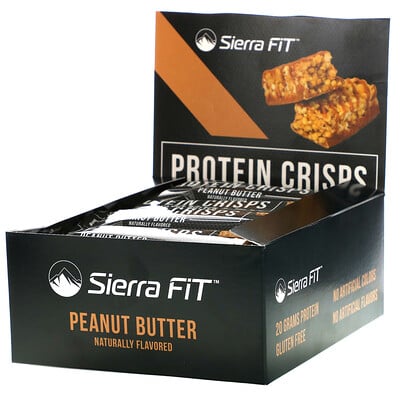 Sierra Fit Protein Crisps, Peanut Butter, 12 Bars, (56 g) Each