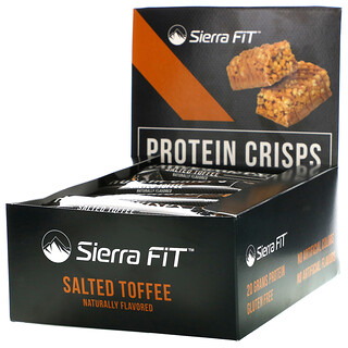 Sierra Fit, Barritas proteicas crocantes, Caramelo tofi salado, 12 barritas, 56 g (1,98 oz) cada una