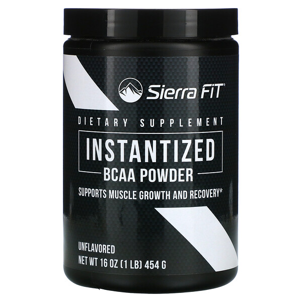 Sierra Fit, Instantized BCAA Powder, Unflavored, 16 oz (454 g)