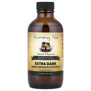 Sunny Isle, Ekstra tamno jamajčansko crno ricinusovo ulje, 118,2 ml (4 fl oz)