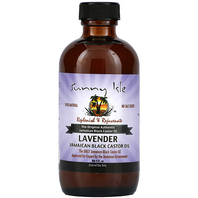 Купить Sunny Isle 100% Natural Jamaican Black Castor Oil, Lavender, 4 fl oz