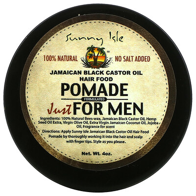 Купить Sunny Isle Jamaican Black Castor Oil, Pomade Just For Men, 4 oz