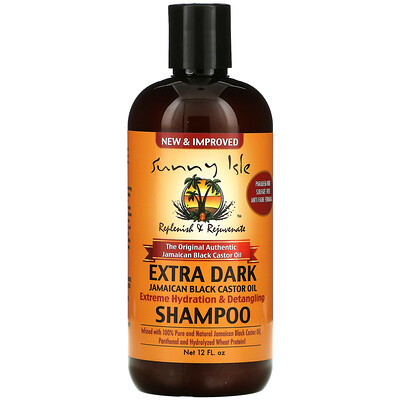 Купить Sunny Isle Extra Dark Jamaican Black Castor Oil Shampoo, 12 fl oz