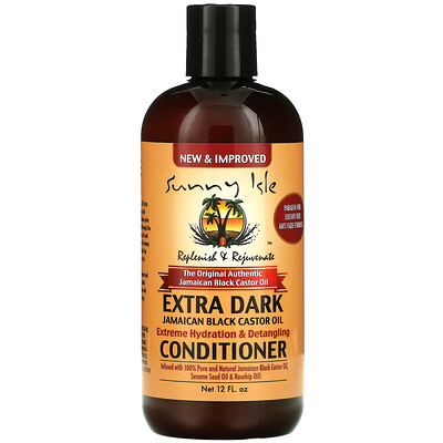 Sunny Isle Кондиционер с черным ямайским касторовым маслом Extra Dark, 12 жидк. Унций
