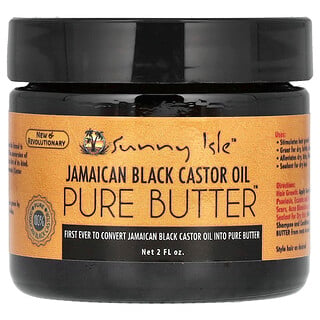 Sunny Isle, Óleo de Rícino Preto Jamaicano, Manteiga Pura, 2 fl oz