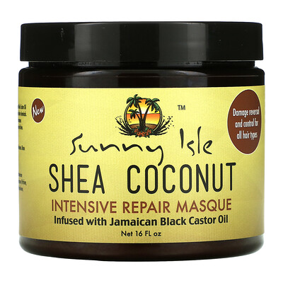 Sunny Isle Shea Coconut Intensive Repair Masque, 16 fl oz