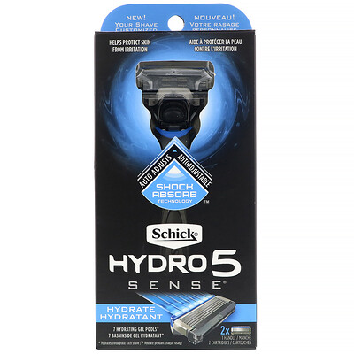 Schick Hydro 5 Sense Hydrate, бритва, 1 бритва, 2 кассеты