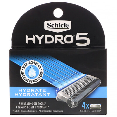 Schick Hydro Sense, Hydrate, 4 кассеты