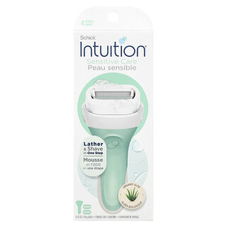 Schick, Intuition®, Sensitive Care®, Aloe Organik, 1 Pisau Cukur, 2 Kartrij