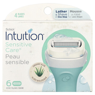 Product Image for Schick, Intuition , Sensitive Care, Replacement Cartridges, 6 Cartridges