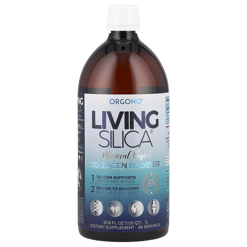 Silicium Laboratories Orgono® Living Silica®, Collagen Booster, 22.5 mg, 33.8 fl oz (1 L)