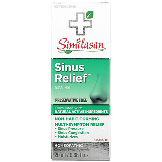 Similasan, Spray Nasal de Alívio Sinusal, 0,68 onças fluidas (20 mL)