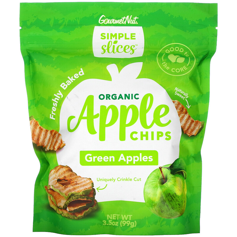 Simple Slices, Organic Apple Chips, Green Apples, 3.5 oz (99 g) iHerb