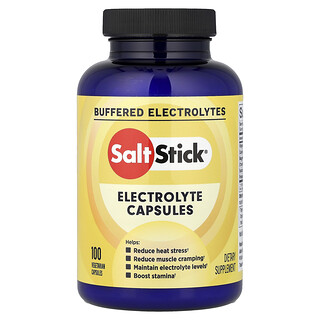 SaltStick, 电解质胶囊，100 粒素食胶囊