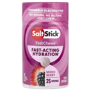 SaltStick, FastChews®，电解质咀嚼片，什锦浆果味，50 片咀嚼片