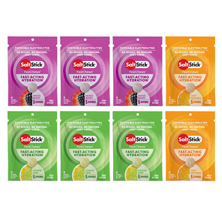 SaltStick, FastChews®, Électrolytes à croquer, Assortiment d'arômes, 8 sachets