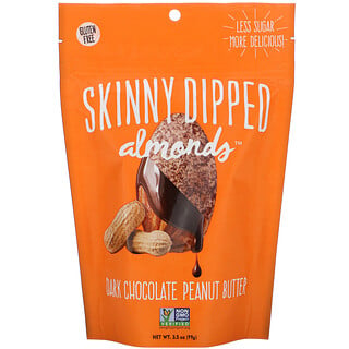 SkinnyDipped, Almonds، زبدة الفول السوداني والشيكولاتة الداكنة، 3.5 أونصة (99 جم)