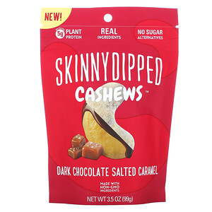 Отзывы о SkinnyDipped, Skinny Dipped Cashews, Dark Chocolate Salted Caramel, 3.5 oz (99g)
