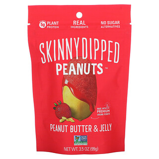 SkinnyDipped, Peanuts, арахисовая паста и желе, 99 г (3,5 унции)