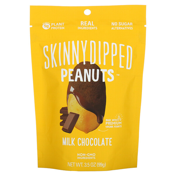 SkinnyDipped‏, Milk Chocolate Peanuts, 3.5 oz (99 g)