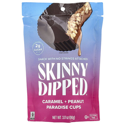 SkinnyDipped  Caramel + Peanut Paradise Cups  3.17 oz (90 g)