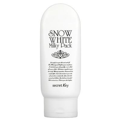 Secret Key Snow White Milky Pack, отбеливающая маска, 200 г (7,05 унции)