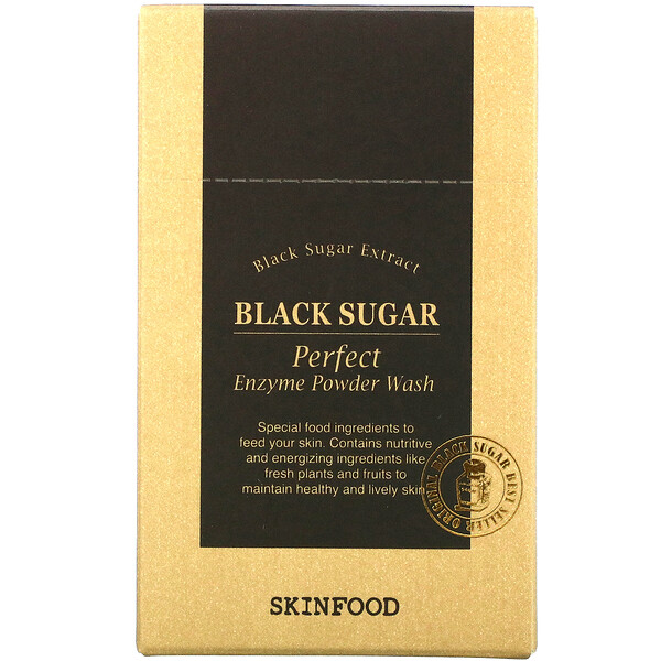 Skinfood‏, السكر الأسود، مسحوق غسول مثالي بالإنزيمات، 30 كيسًا، 0.04 أونصة سائلة (1.2 جم) لكل كيس