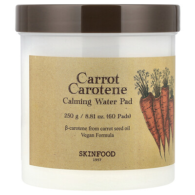 Skinfood  Carrot Carotene  Calming Water Pad  60 Pads