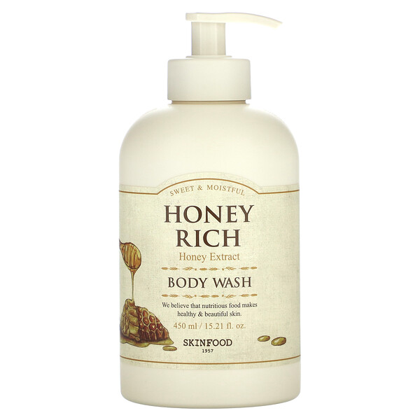 SKINFOOD‏, Honey Rich Body Wash, 15.21 fl oz (450 ml)