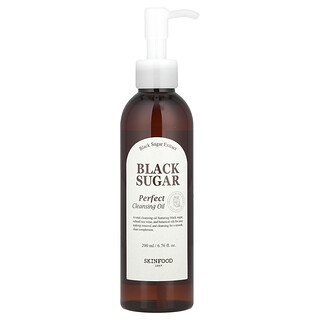 SKINFOOD, Azúcar negro, Aceite de limpieza perfecto, 200 ml (6,76 oz. líq.)