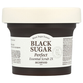 SKINFOOD, Azúcar negro, Exfoliante esencial perfecto 2X, 210 g (7,4 oz)